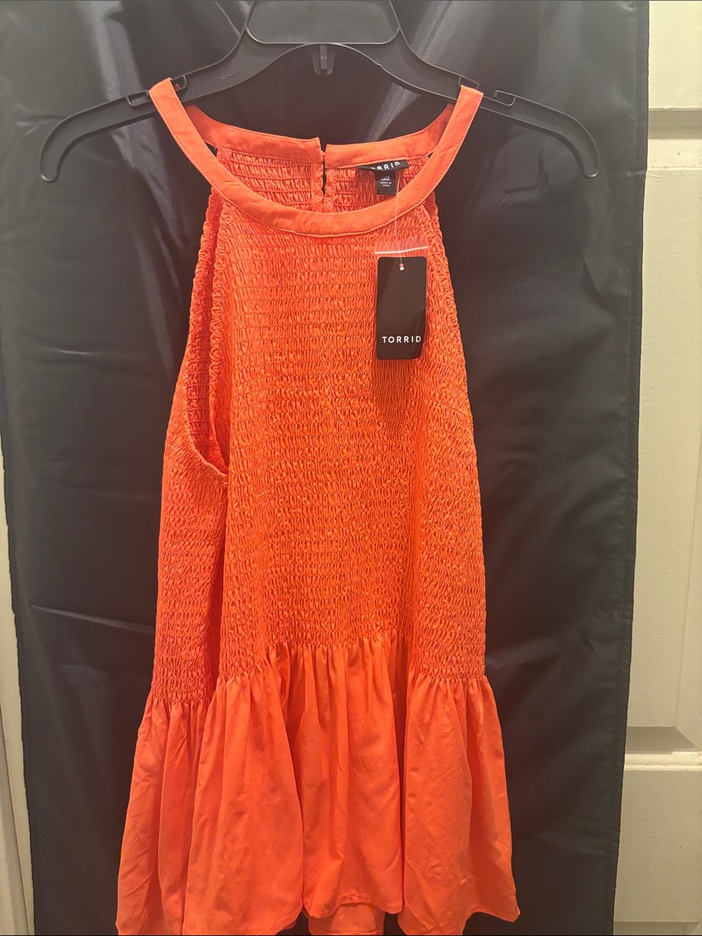 torrid Orange Smocked Halter Tunic